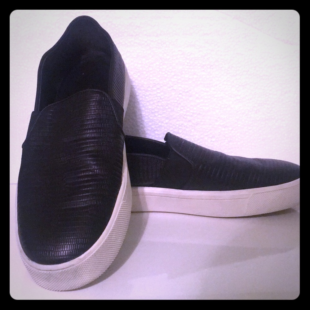 Vince Berlin Black Slip On Sneakers